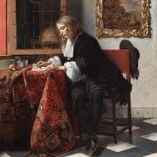 8 0003 Man Writing a Letter by Gabriël Metsu