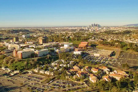 Cal state la campus aerial view